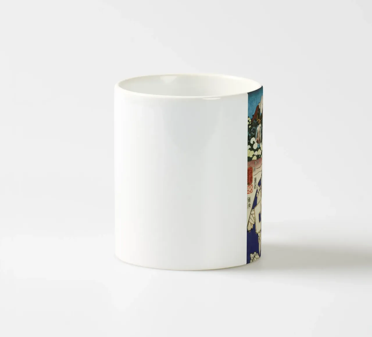 Kuniyoshi - The Sign of the Tiger: Torazo and Kiichi tazza in ceramica da ARTOTHEK