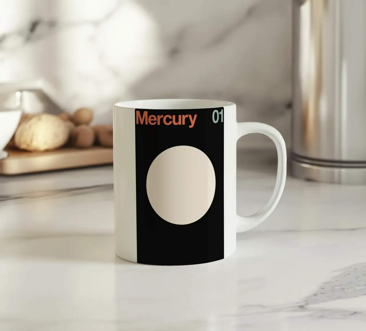 Mercury 01 tazza in ceramica da Florent Bodart