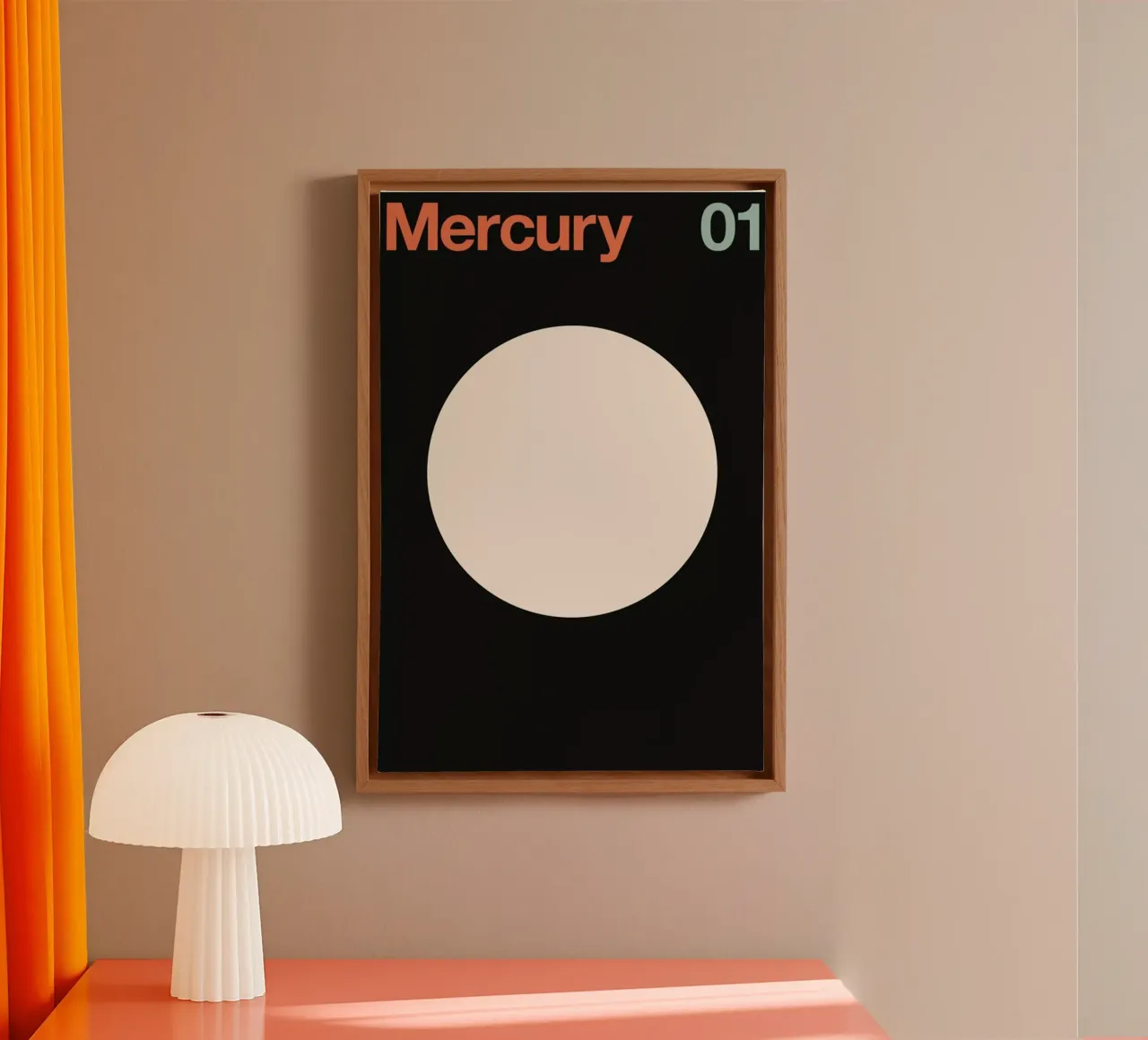 Mercury 01 tela con Cornice a cassetta da Florent Bodart