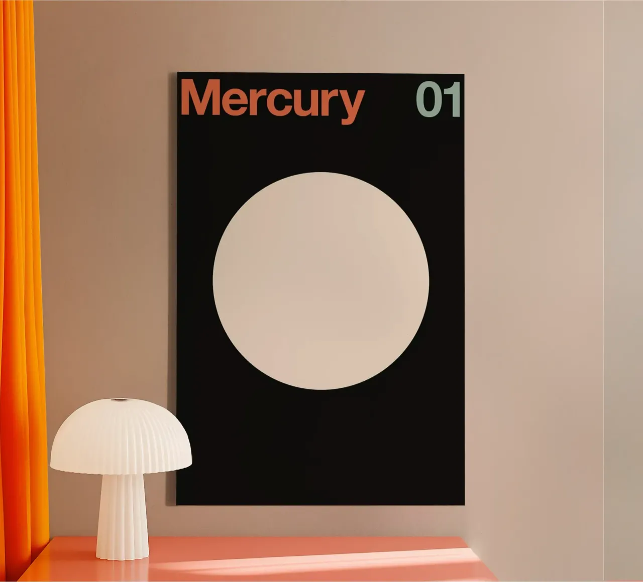 Mercury 01 tela con Cornice a cassetta da Florent Bodart