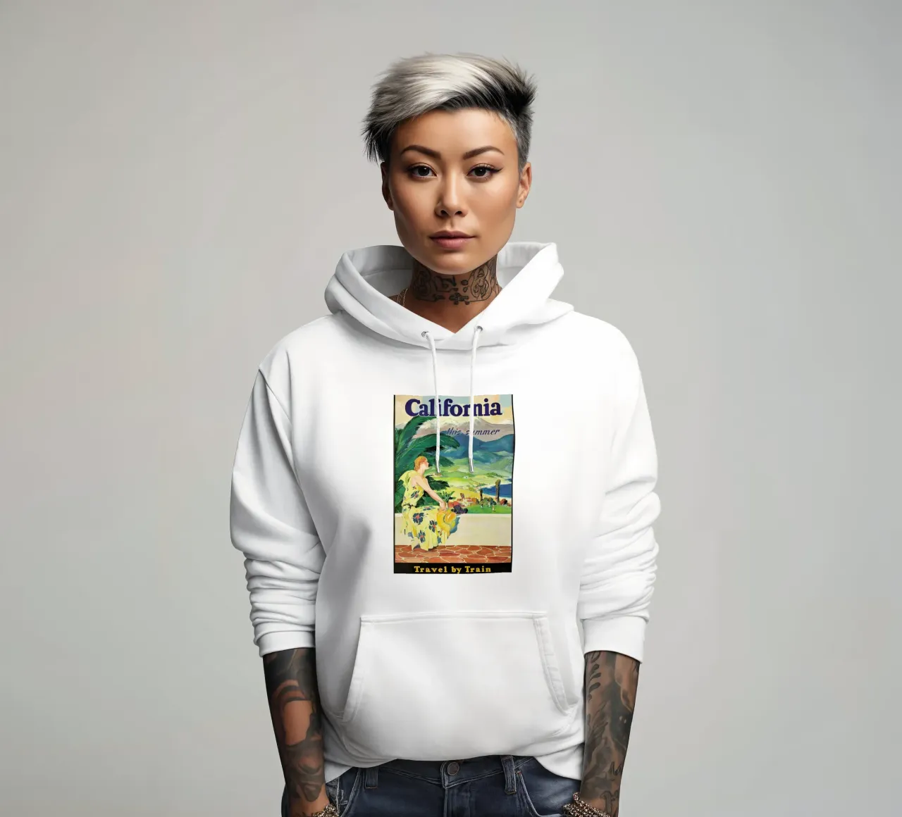 California - Travel by Train hoodie by ARTOTHEK