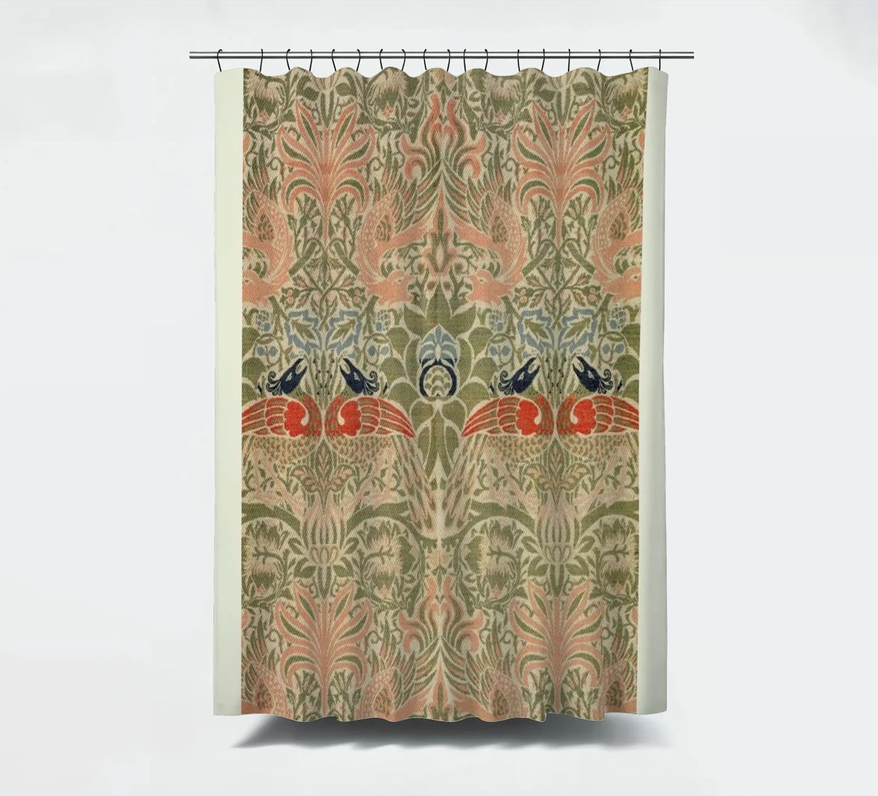 William Morris - Peacock And Dragon rideau de douche de Vintage by JUNIQE