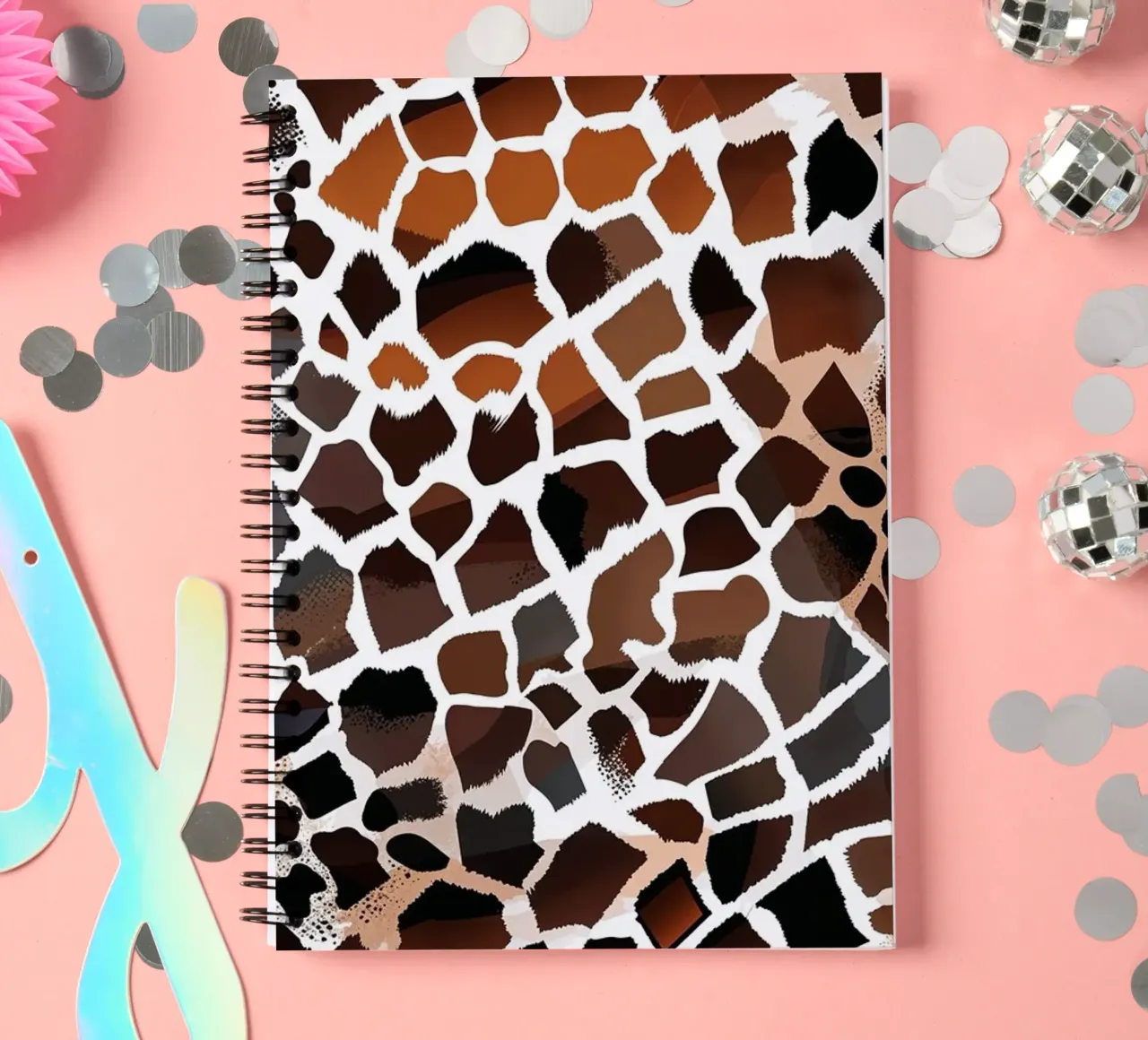 Animal Print Pattern spiral notebook by Shark Printables