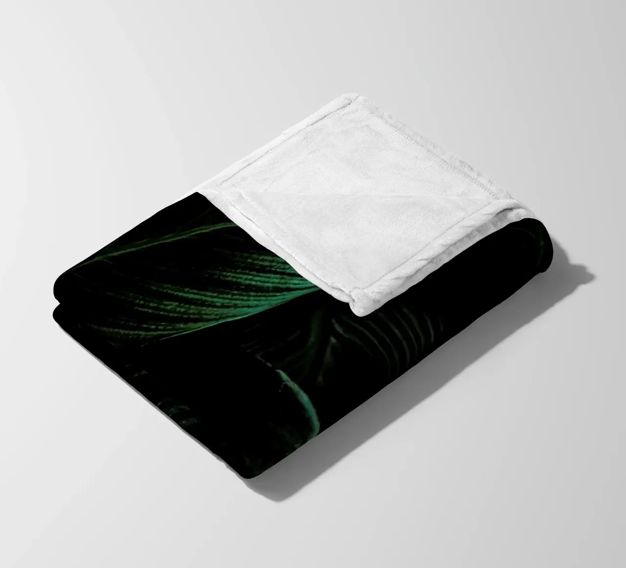 Layered Leaves fleece blanket by Flora & Fauna