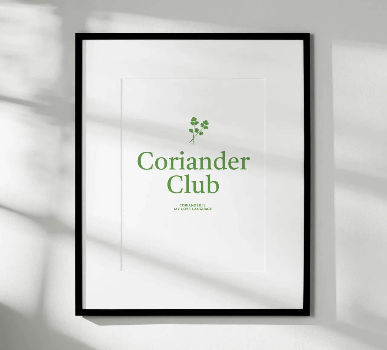 Coriander Club poster con telaio in legno da Bureau Purpur