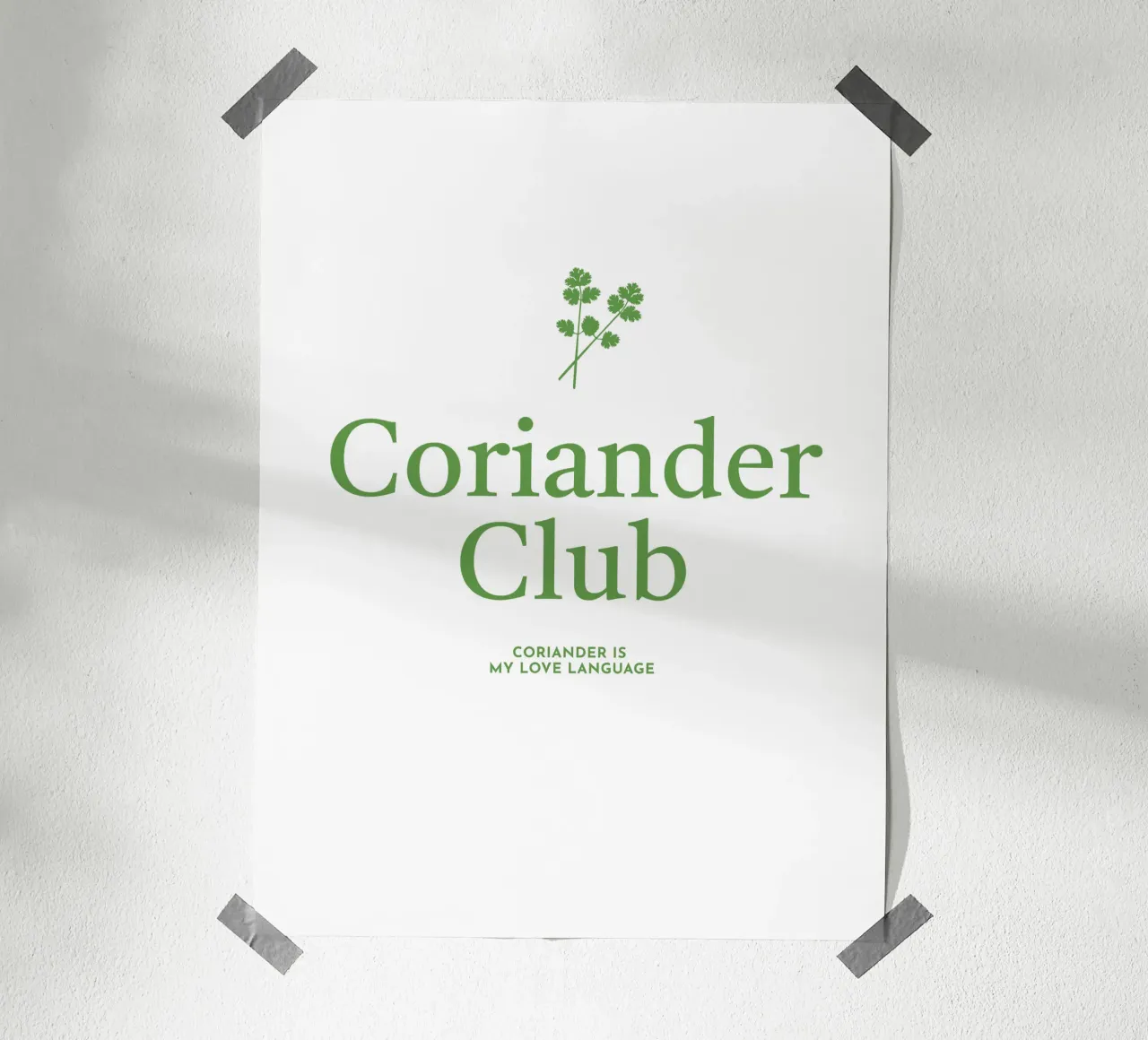 Coriander Club poster con telaio in legno da Bureau Purpur