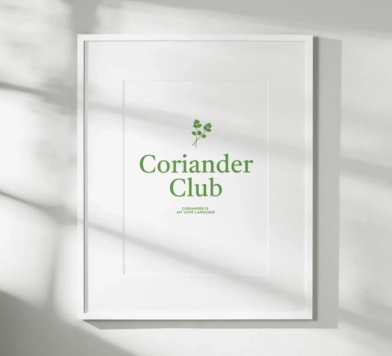 Coriander Club poster con telaio in legno da Bureau Purpur