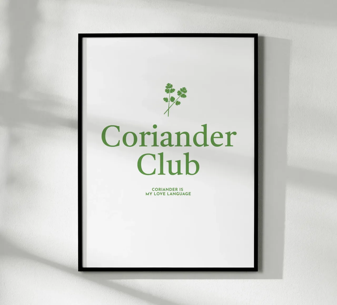 Coriander Club poster con telaio in legno da Bureau Purpur