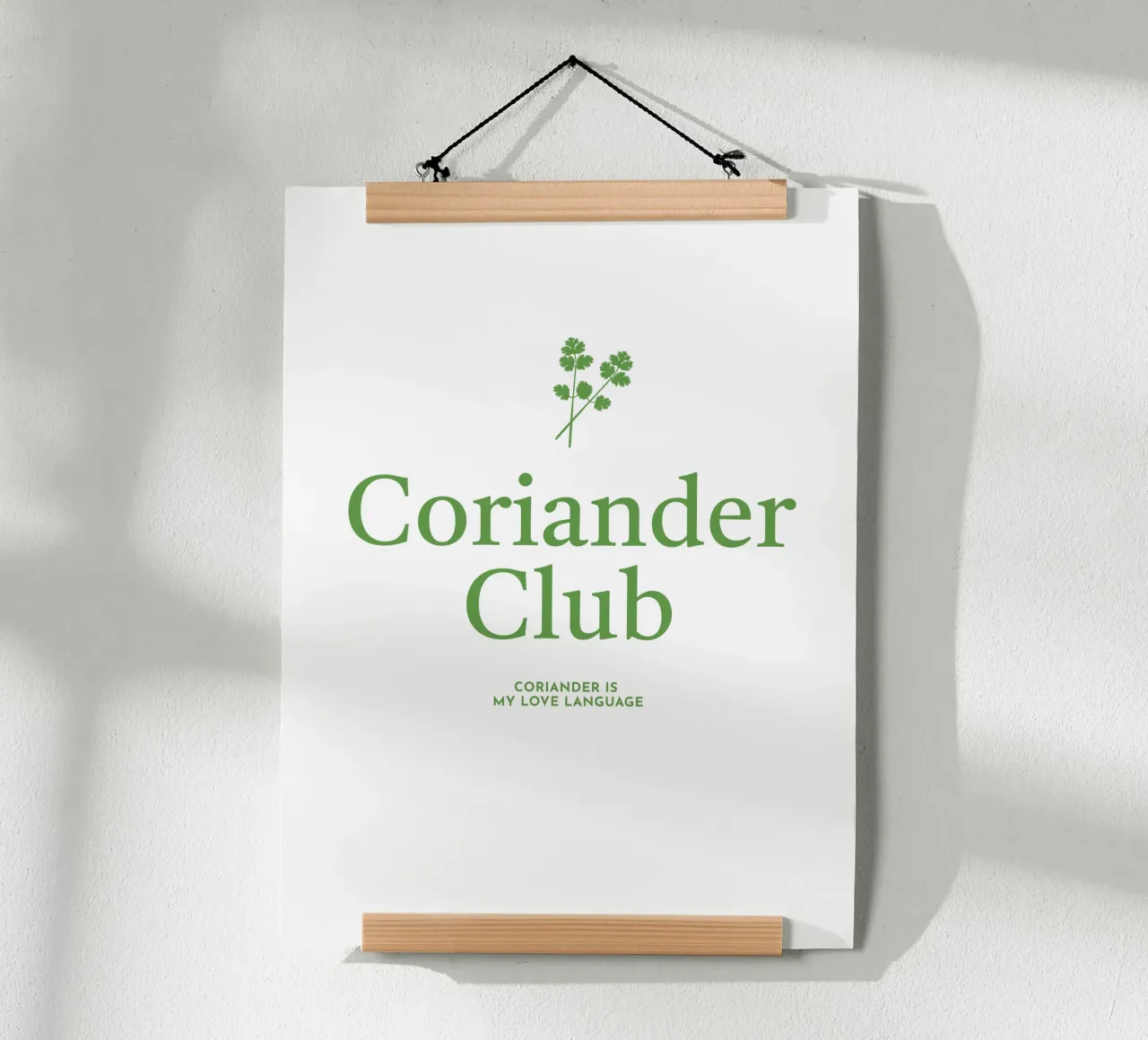 Coriander Club poster con telaio in legno da Bureau Purpur