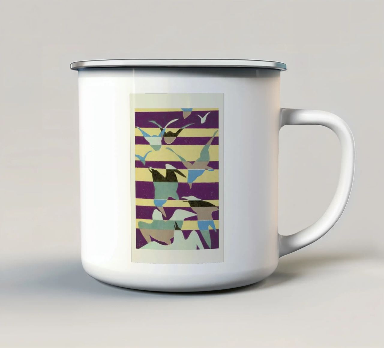 Shin-Bijutsukai - Linear Flight tazza in smalto da Vintage by JUNIQE