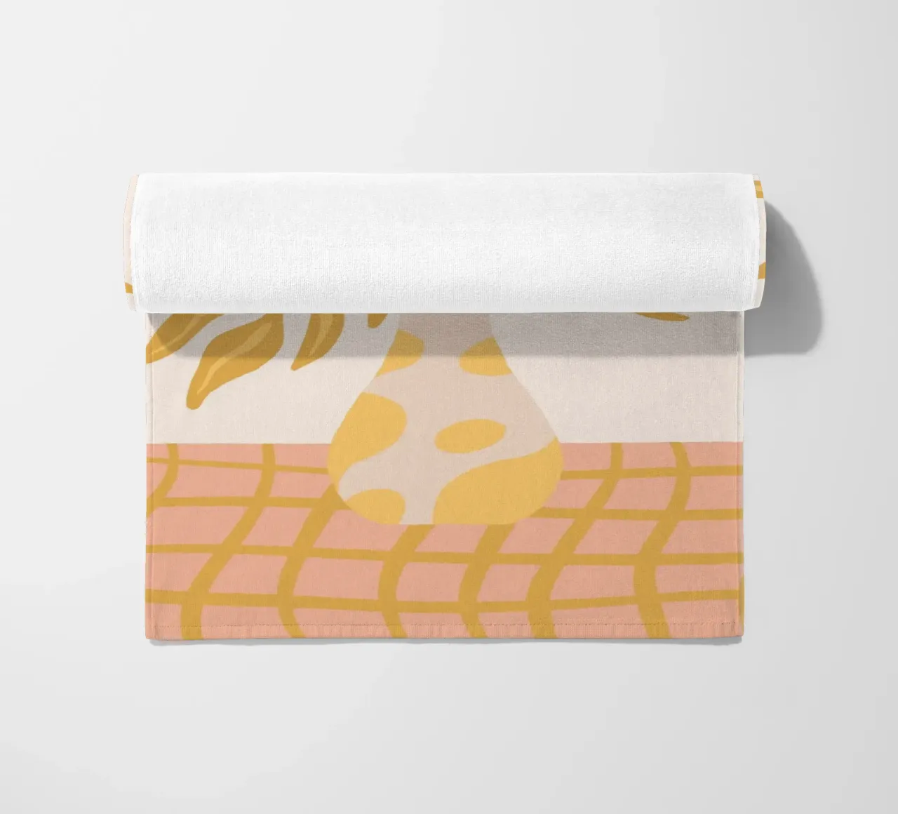 Bright floral vase beach towel by Wackapacka