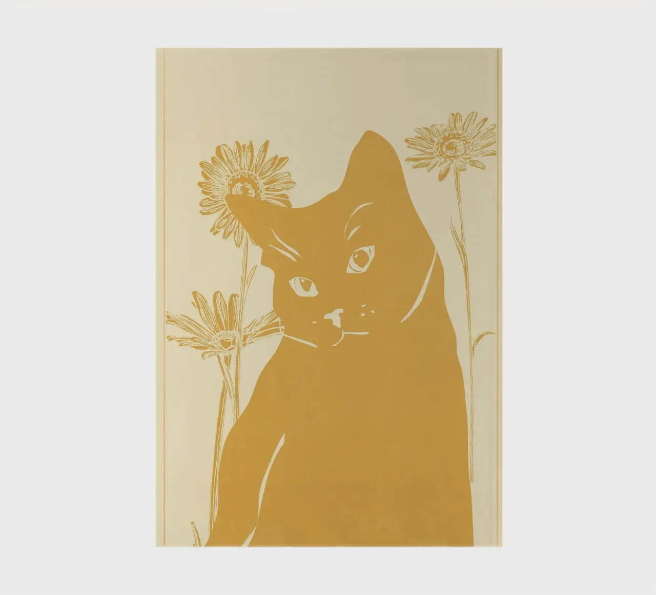 Chat jaune carnet de notes de ThingDesign