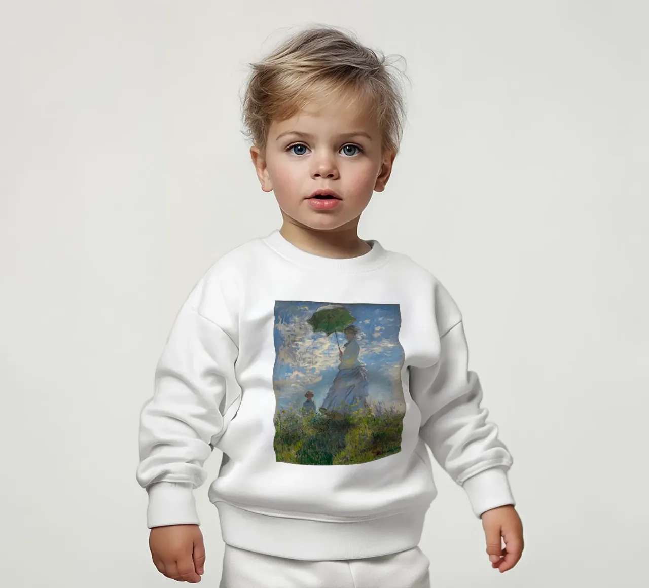 Claude Monet - Donna con ombrellone felpa neonato da Wirla