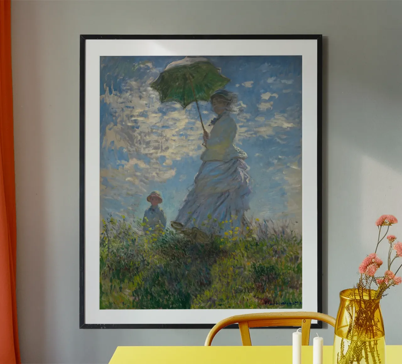 Claude Monet - Donna con ombrellone carta hahnemühle da Wirla