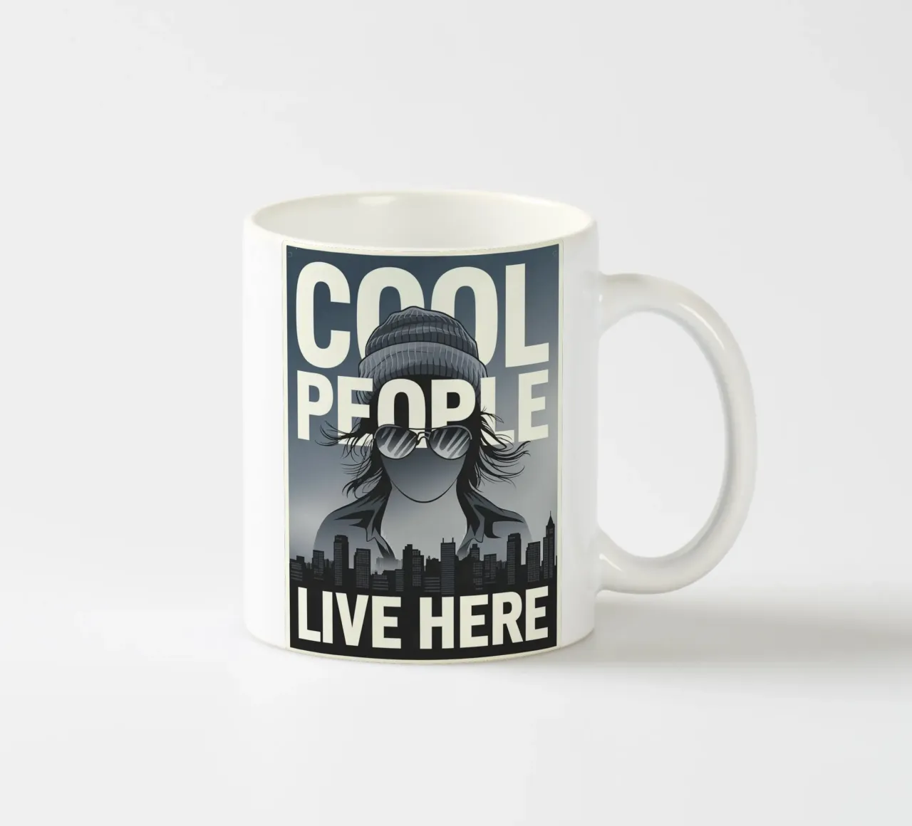 Qui vive gente in gamba tazza in ceramica da Shark Printables