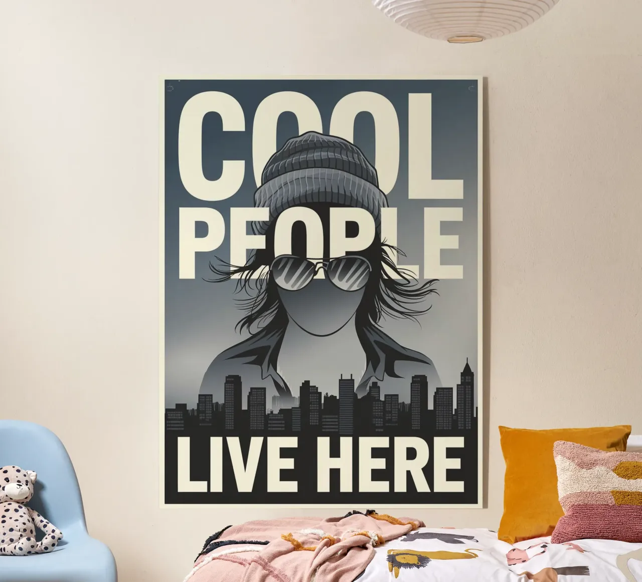 Qui vive gente in gamba plexiglass da Shark Printables