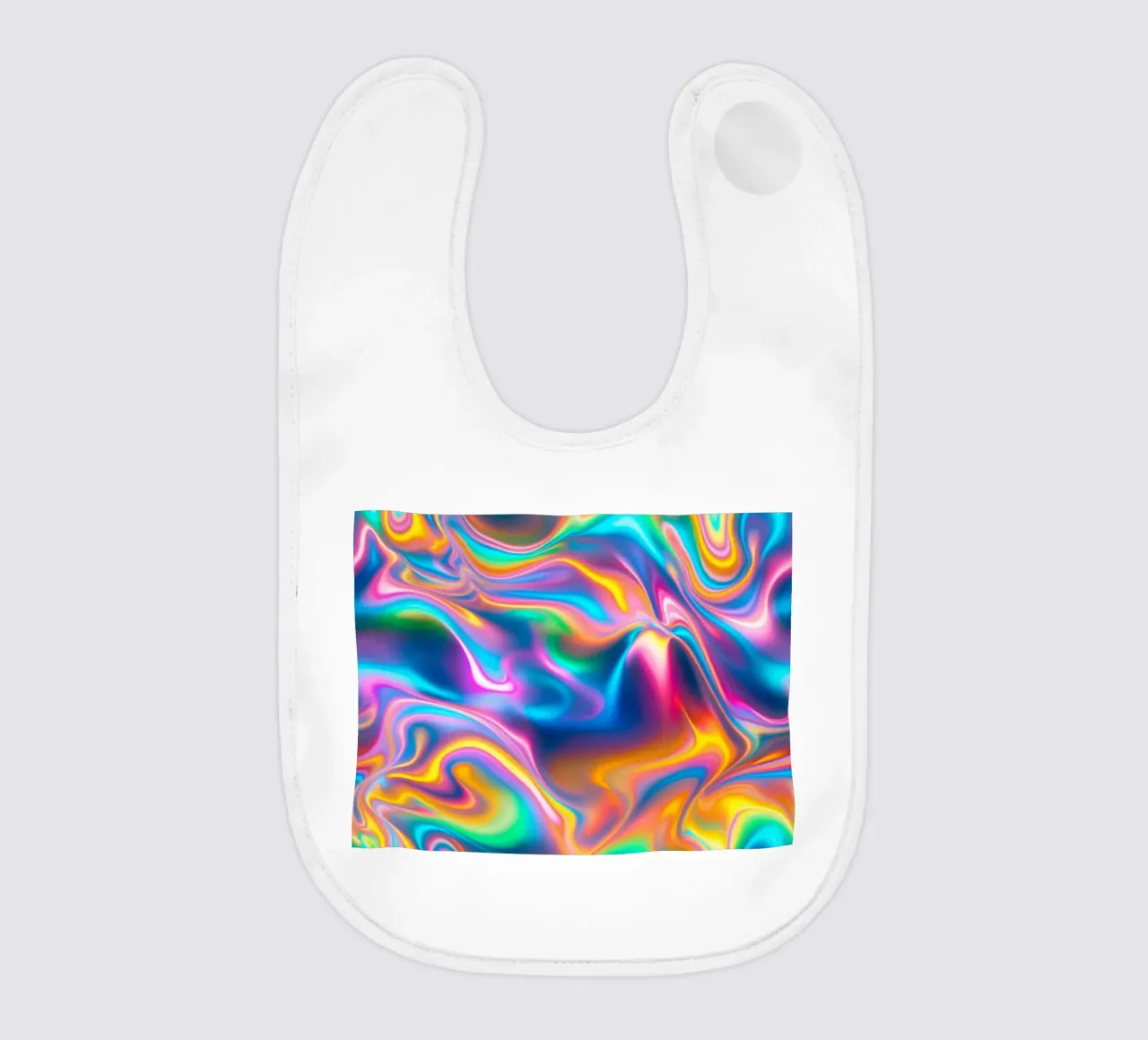 Motivo iridescente arcobaleno bavaglino da Shark Printables
