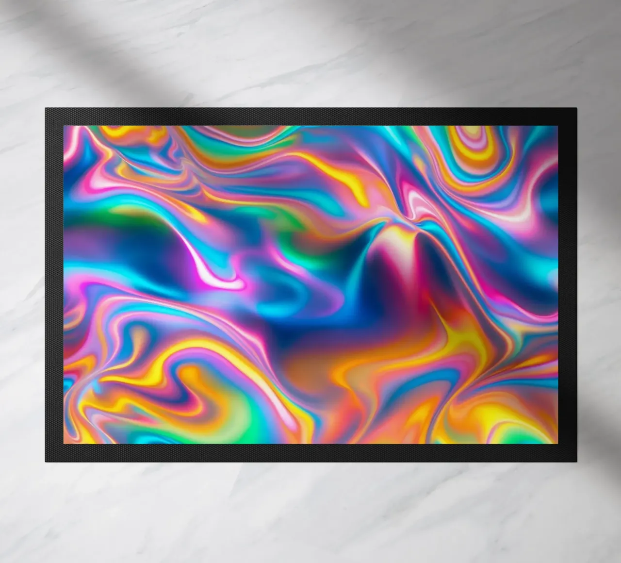 Rainbow Iridescent Pattern doormat by Shark Printables