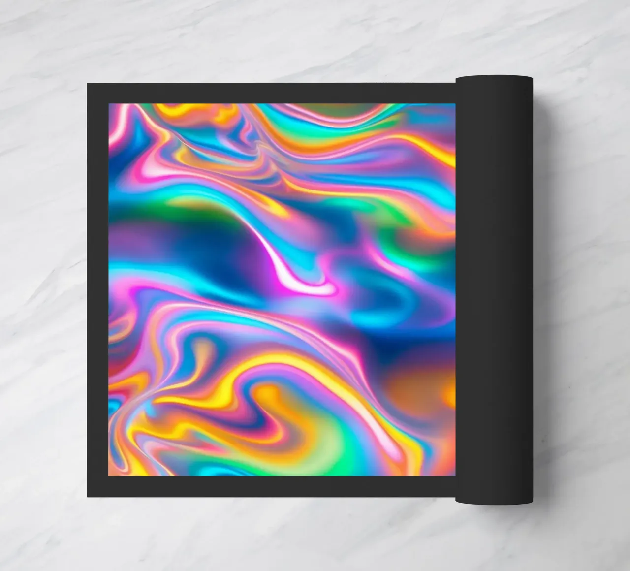 Rainbow Iridescent Pattern doormat by Shark Printables