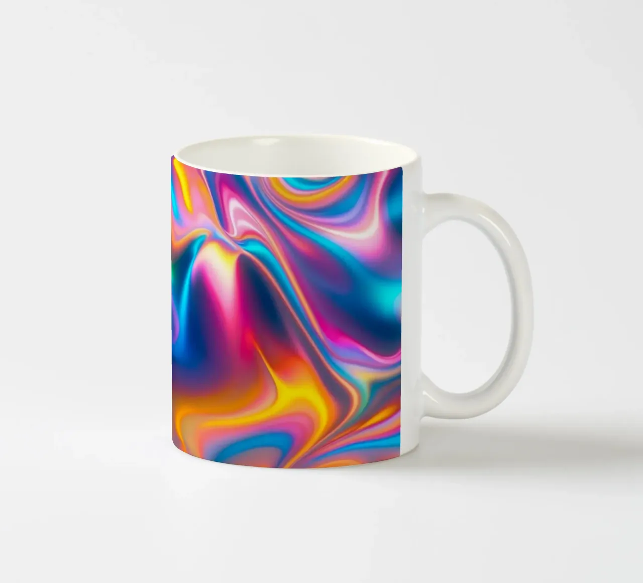 Rainbow Iridescent Pattern ceramic mug by Shark Printables