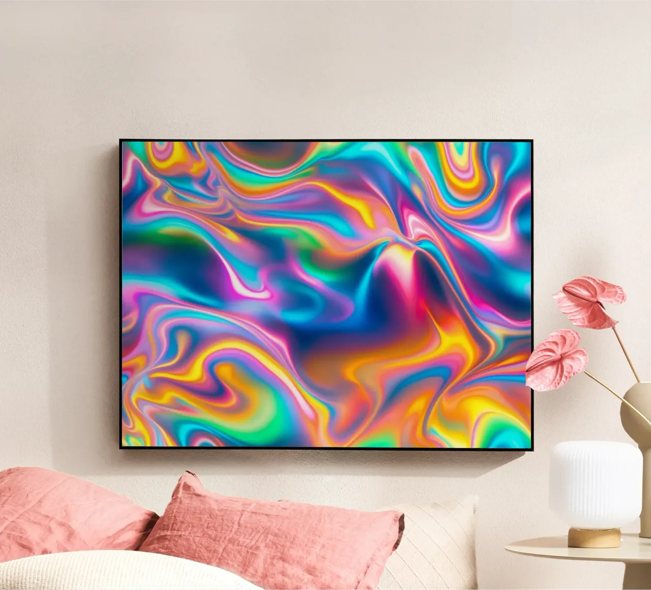 Regenbogen schillerndes Muster Acryl-Glas von Shark Printables