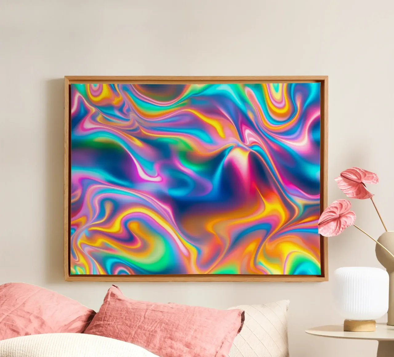 Rainbow Iridescent Pattern canvas by Shark Printables