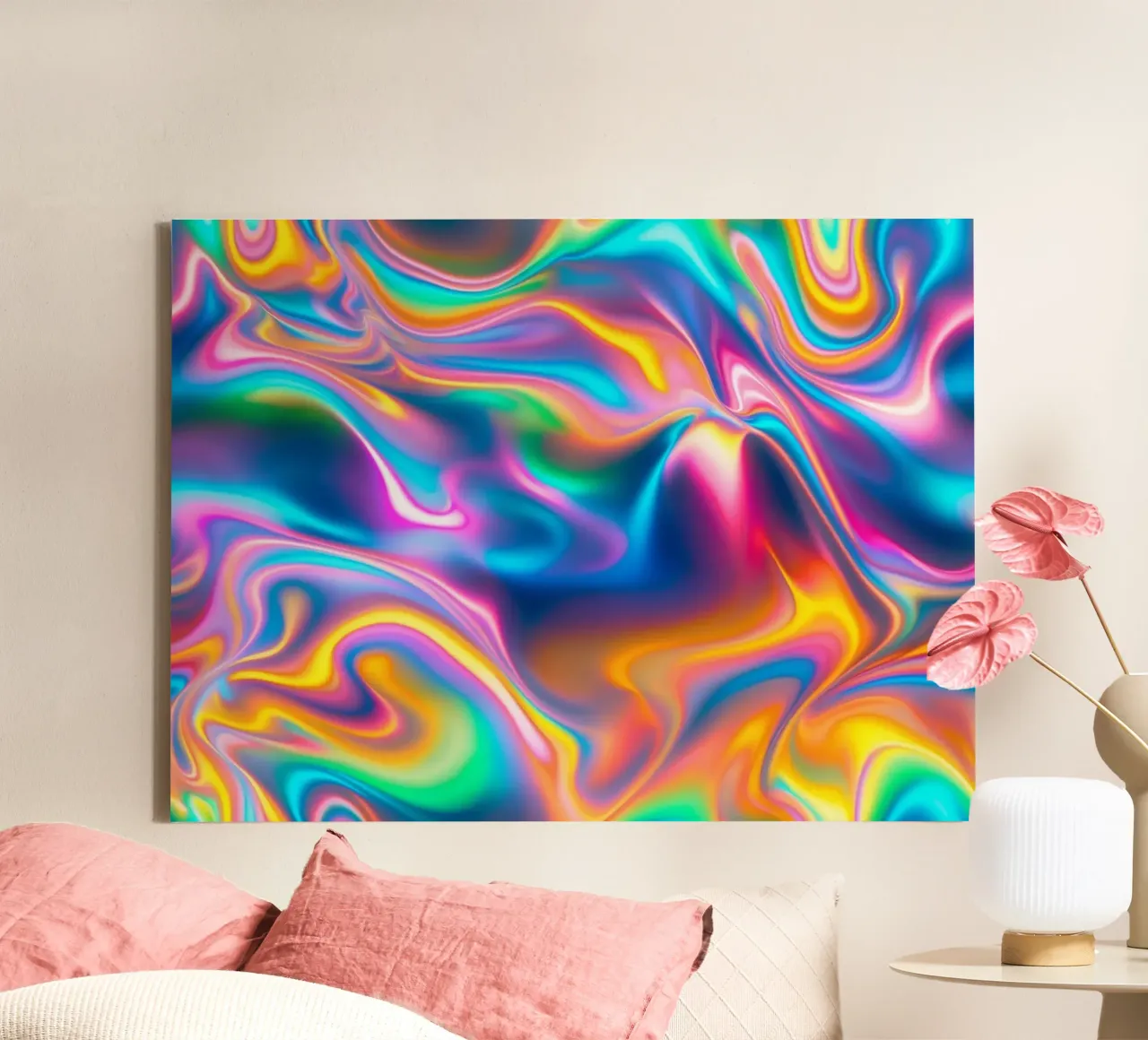 Rainbow Iridescent Pattern canvas by Shark Printables