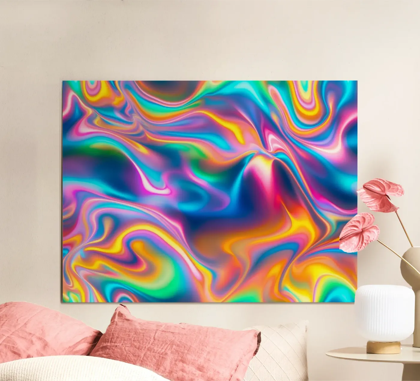 Motivo iridescente arcobaleno poster da Shark Printables