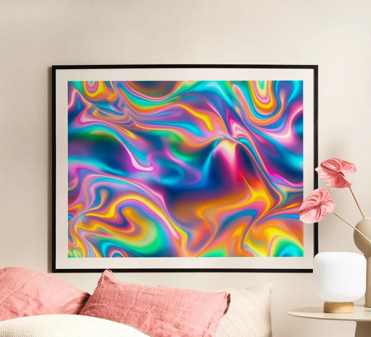Rainbow Iridescent Pattern poster by Shark Printables