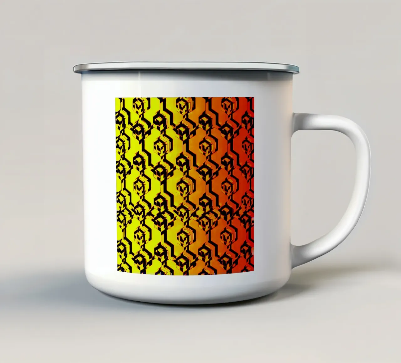 XRX_BTC_Sunset tazza in smalto da Crypto_Jungle
