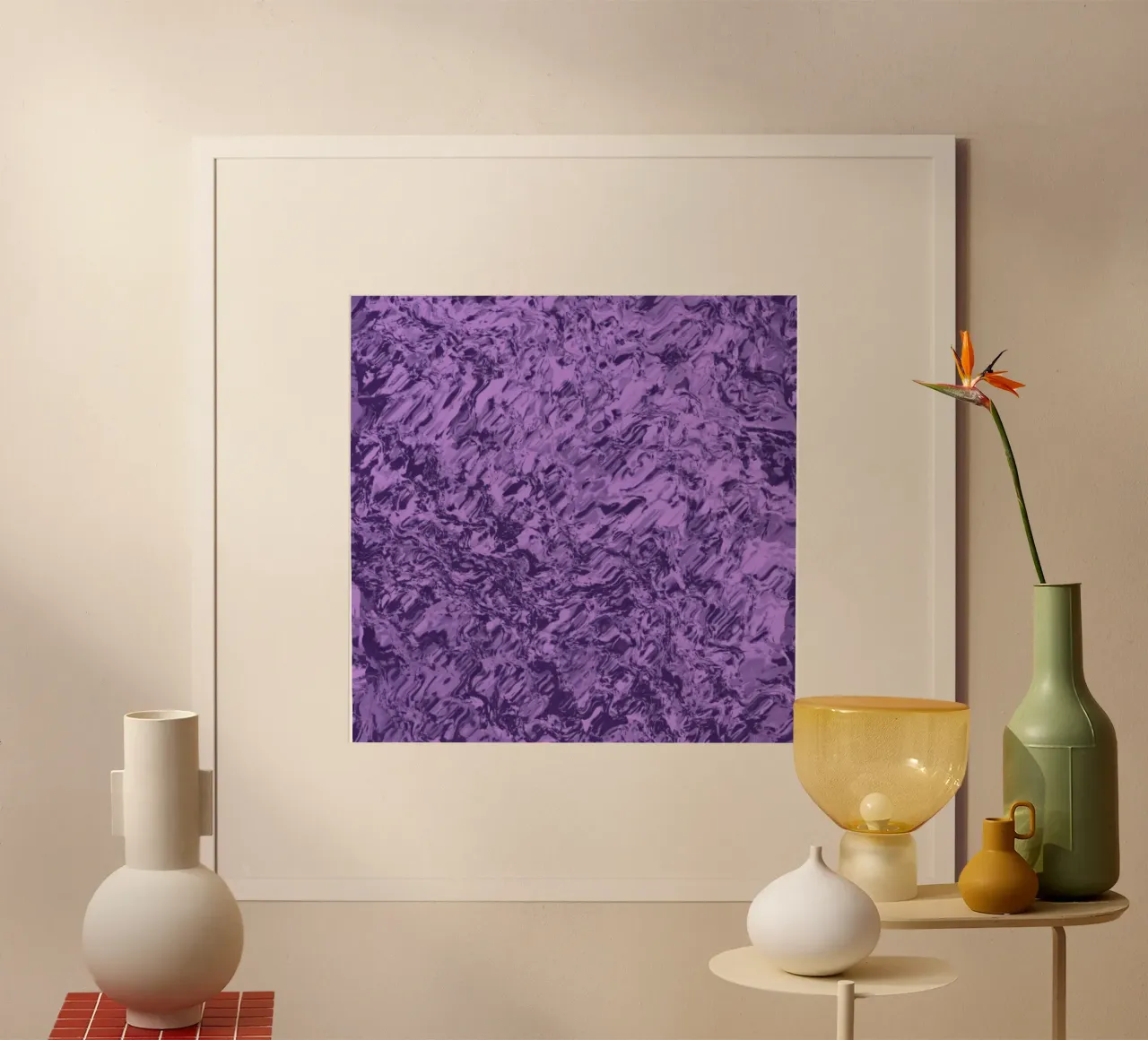 Marble_XY poster con telaio in legno da Crypto_Jungle