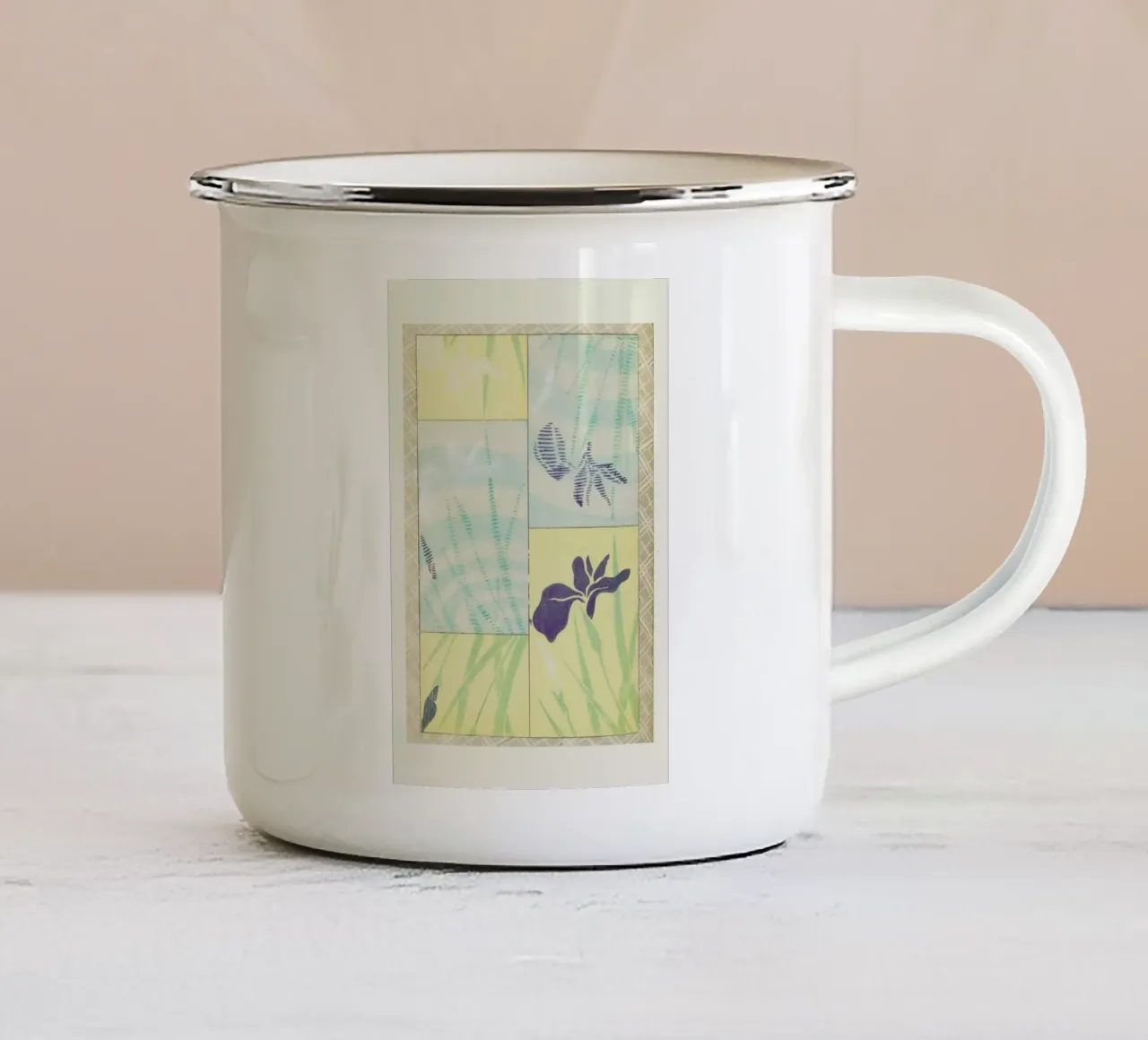 Shin-Bijutsukai - Land & Water tazza in smalto da Vintage by JUNIQE