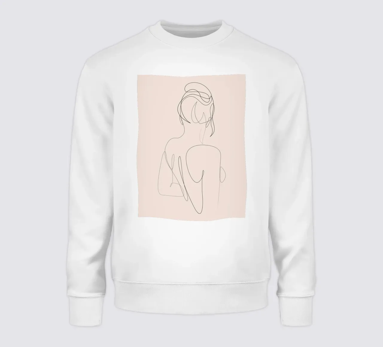 Linger - One line art - A2504 pastello felpa da Addillum