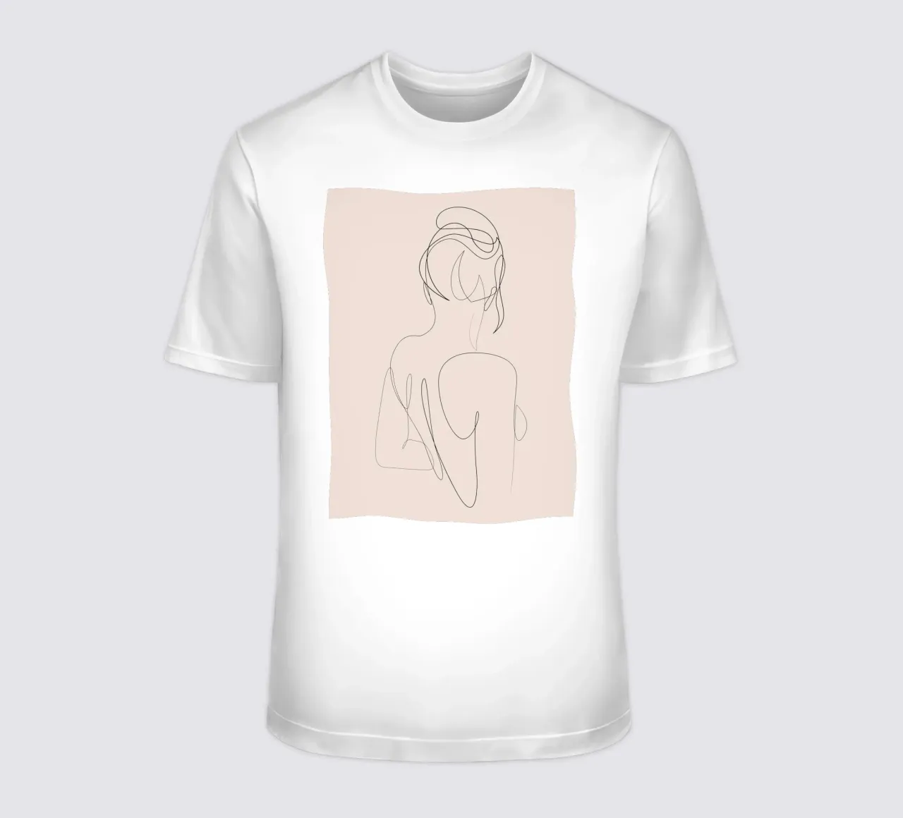 Linger - One line art - A2504 pastello t-shirt da Addillum
