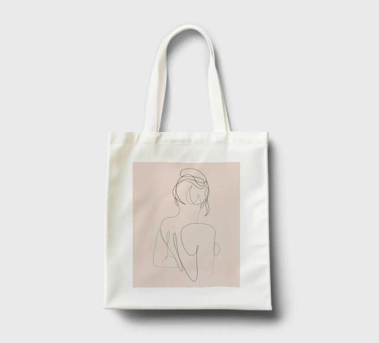 Linger - One line art - A2504 pastello borsa in juta da Addillum