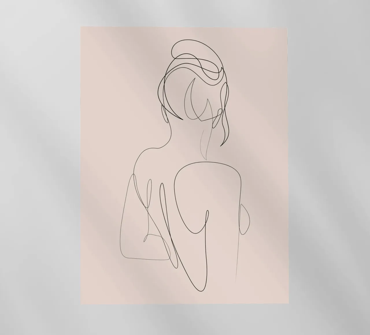 Linger - One line art - A2504 pastello pellicola backlit da Addillum