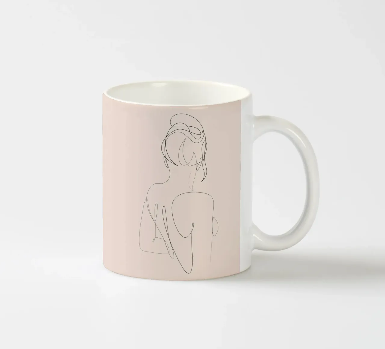 Linger - One line art - A2504 pastello tazza in ceramica da Addillum