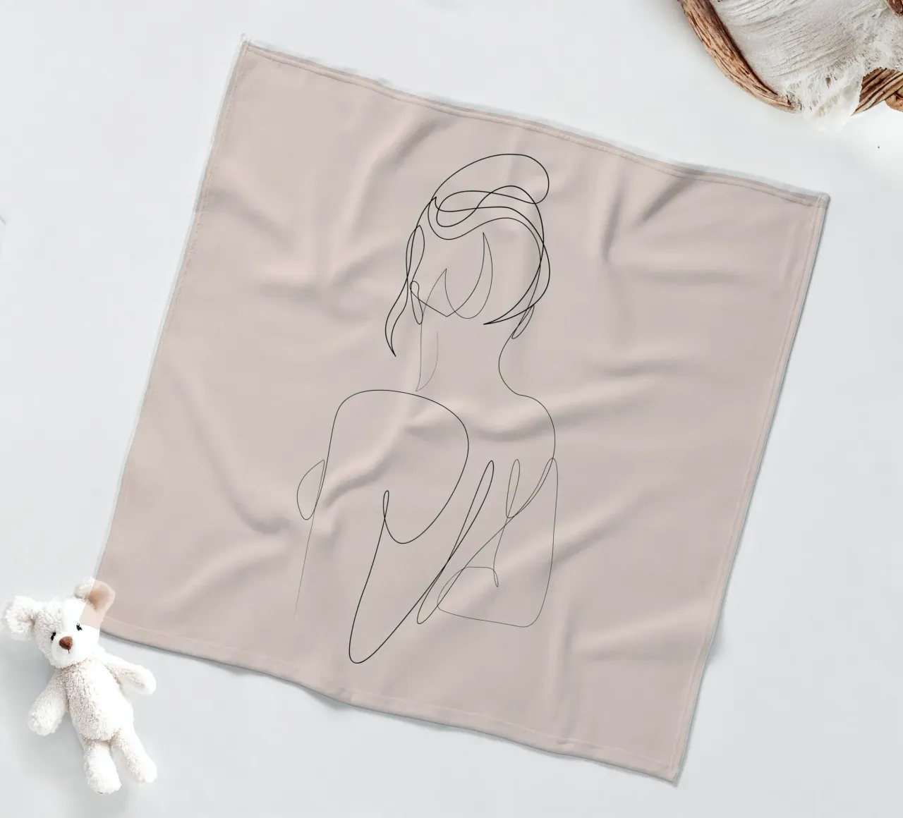 Linger - One line art - A2504 pastello coperta in pile da Addillum