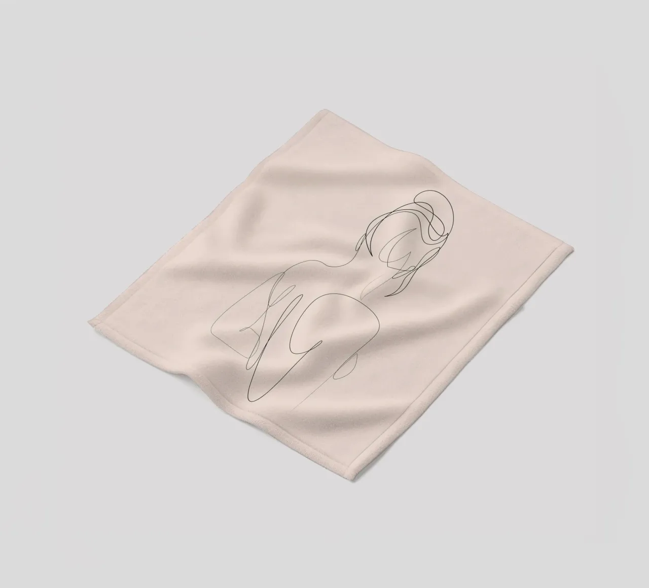 Linger - One line art - A2504 pastello coperta in pile da Addillum