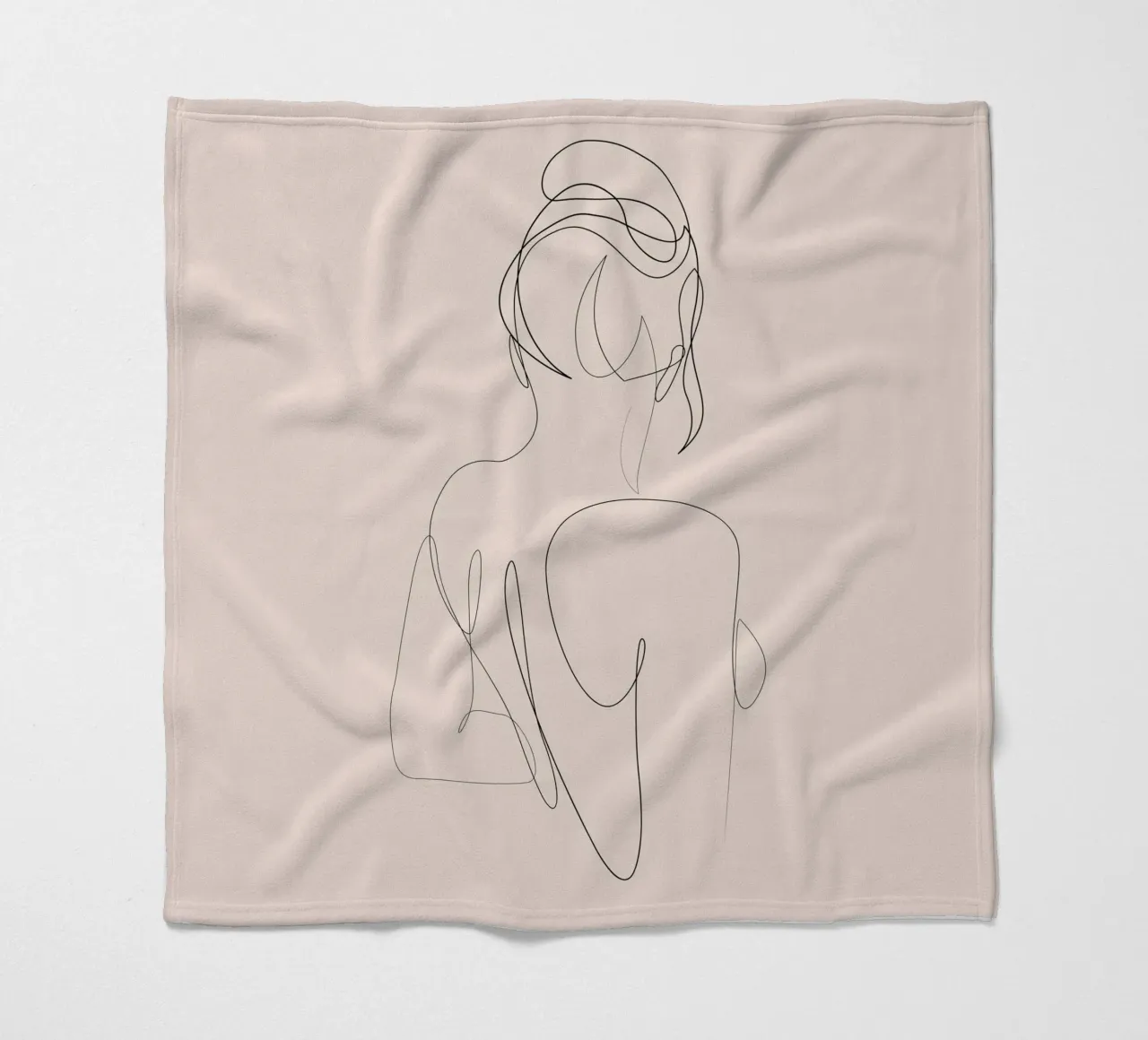 Linger - One line art - A2504 pastello coperta in pile da Addillum
