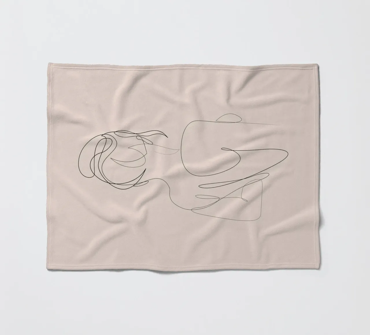 Linger - One line art - A2504 pastello coperta in pile da Addillum