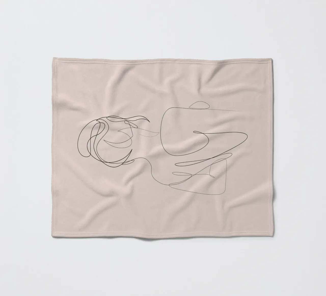 Linger - One line art - A2504 pastello coperta in pile da Addillum