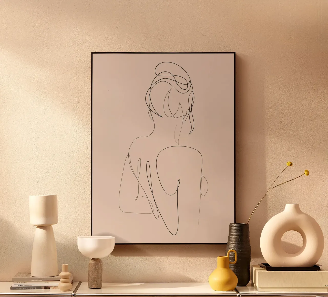 Linger - One line art - A2504 pastello plexiglass da Addillum
