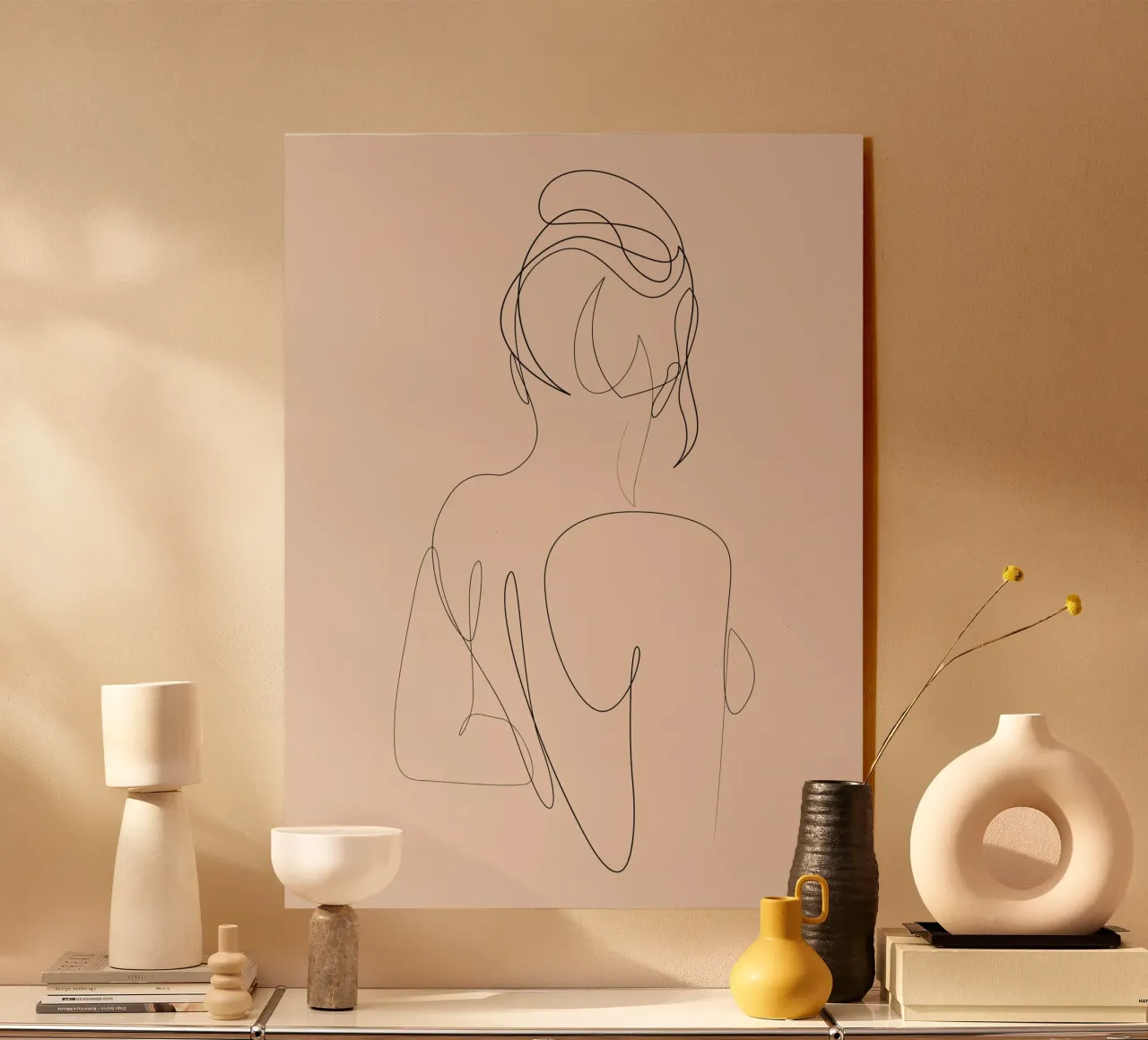 Linger - One line art - A2504 pastello plexiglass da Addillum