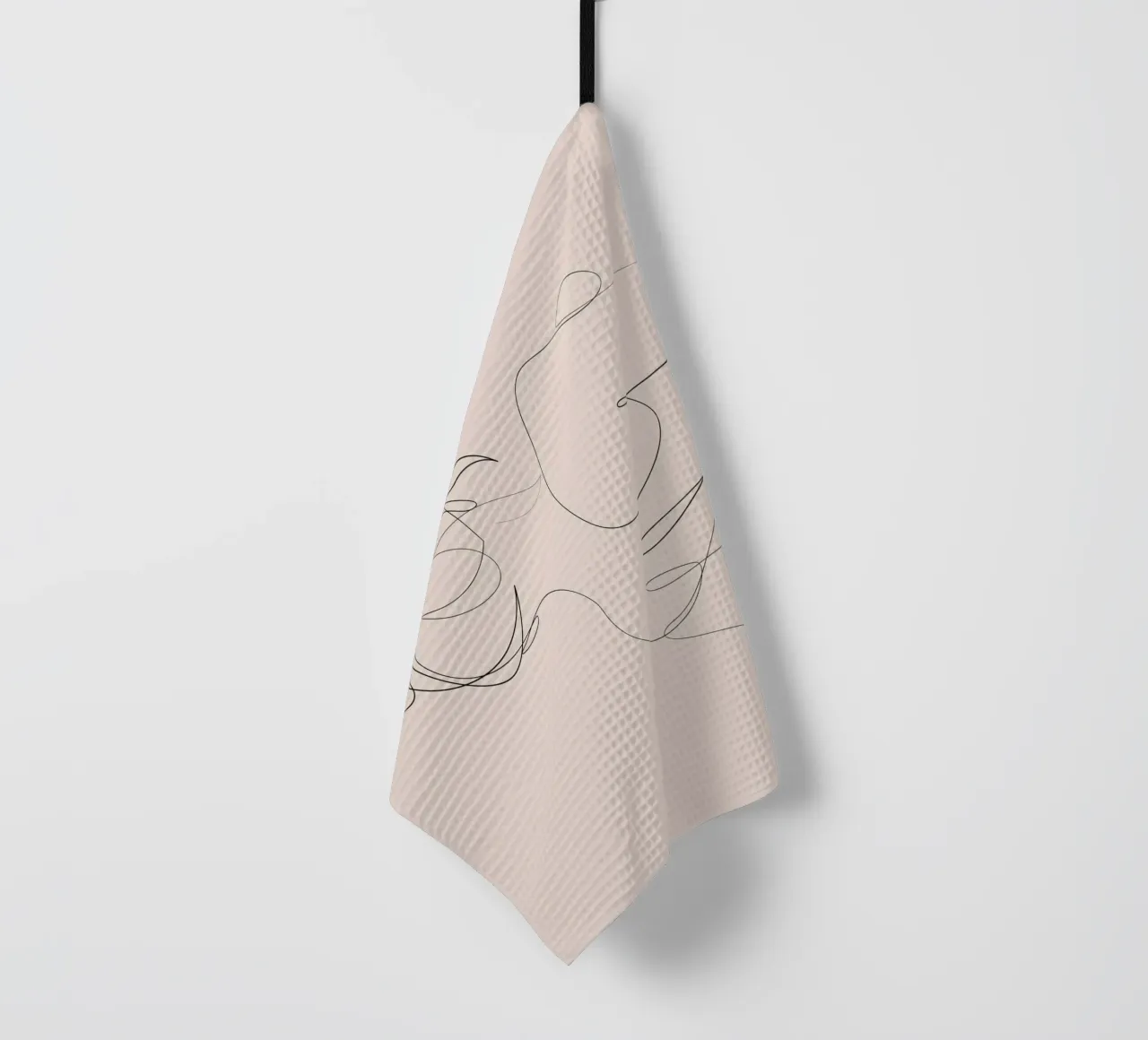 Linger - One line art - A2504 pastello canovaccio da cucina da Addillum