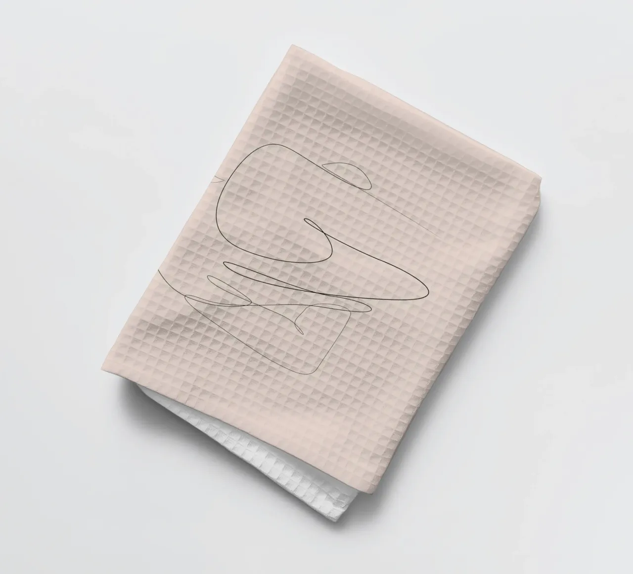 Linger - One line art - A2504 pastello canovaccio da cucina da Addillum