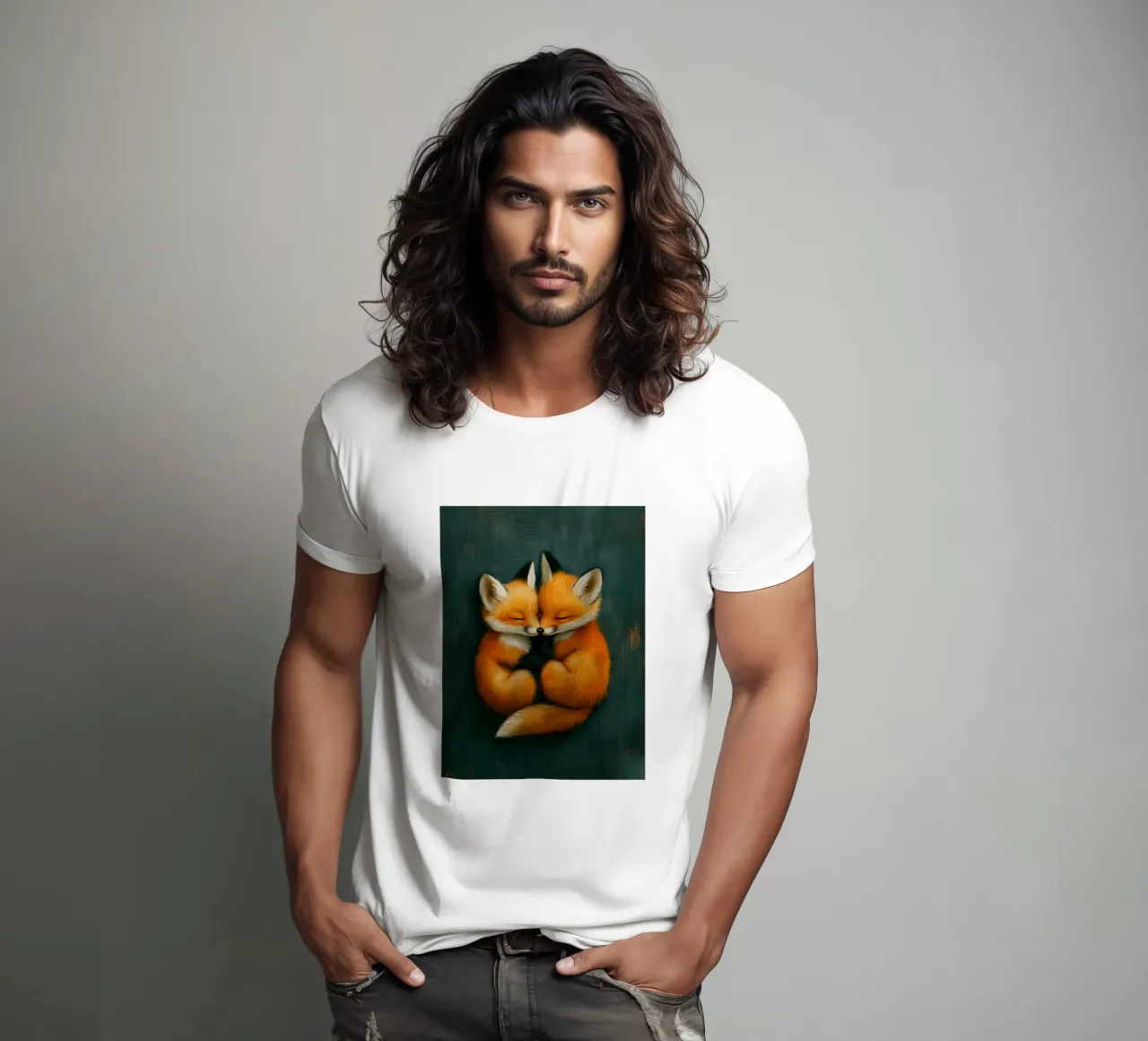 Piccole volpi dell'amore t-shirt da Carinaprint