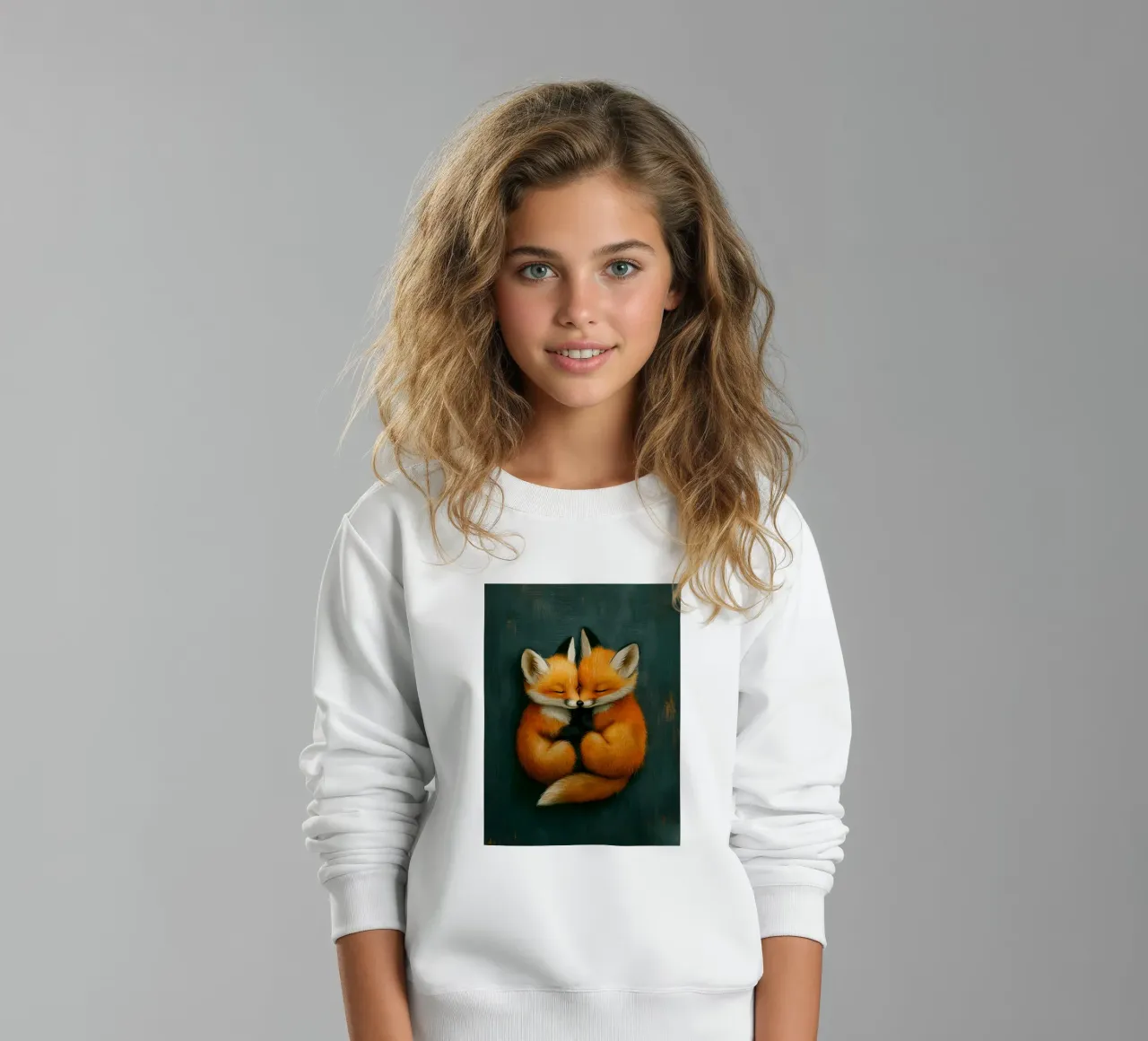 Piccole volpi dell'amore felpa bambino da Carinaprint