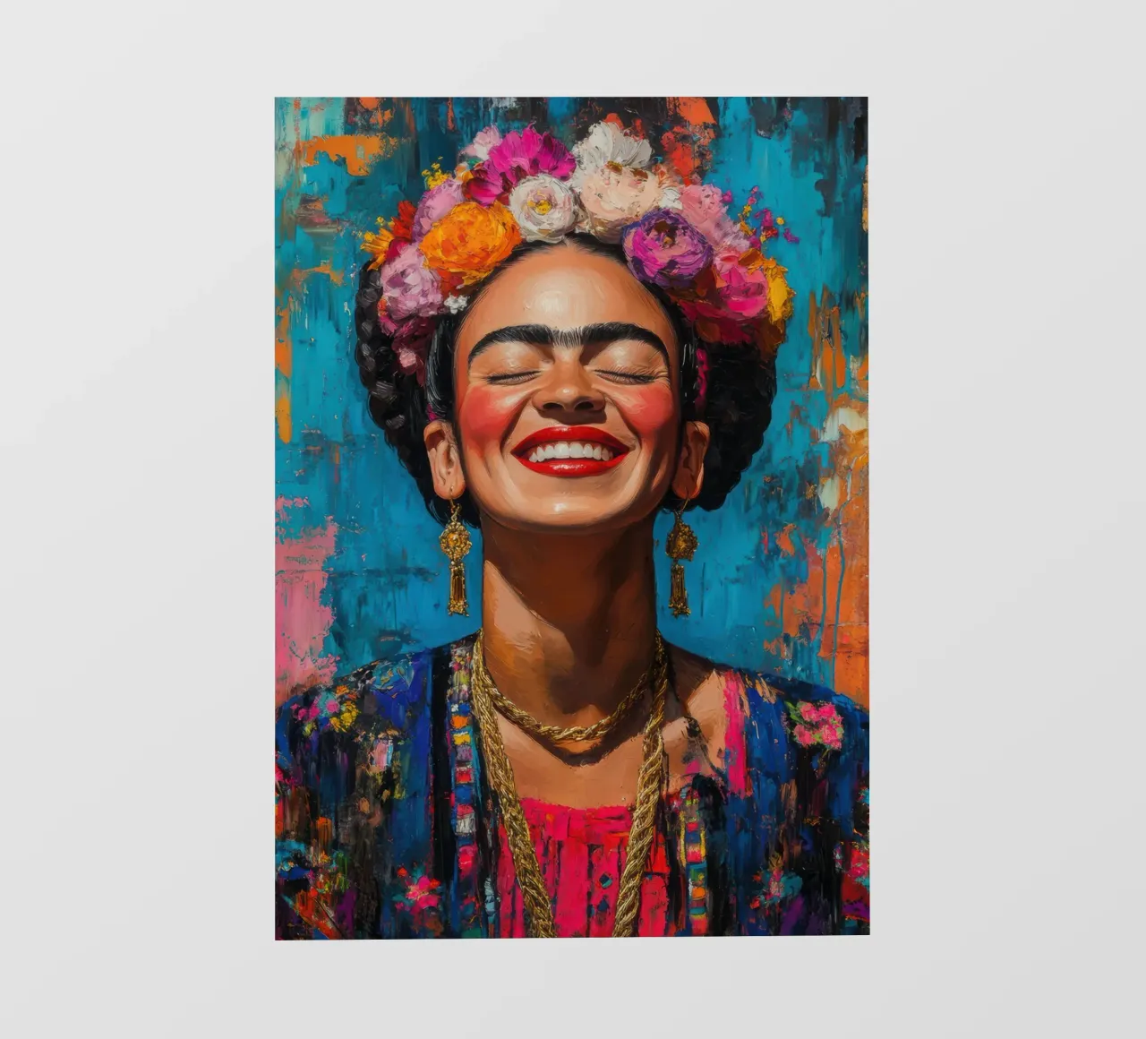 Frida Kahlo: dove i colori cantano e i cuori battono più forte telo in pvc da Fantasias Florales