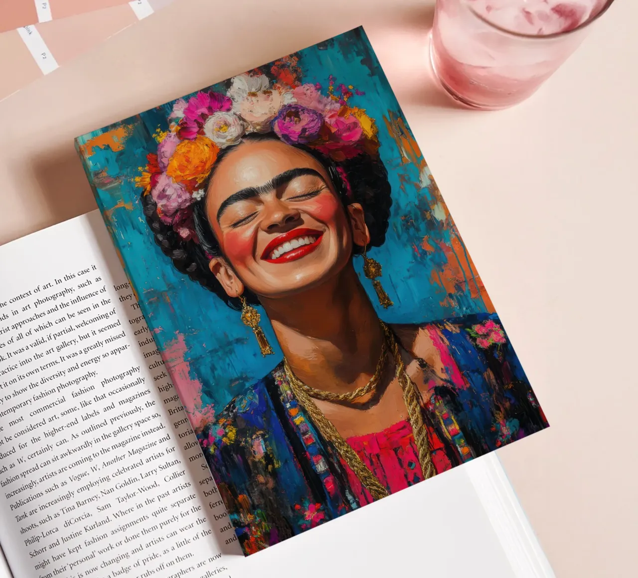 Frida Kahlo: Where colours sing and hearts beat faster notebook by Fantasias Florales